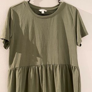 NWOT SIZE SMALL WONENS SHIRT. TIME AND TRU - KHAKI